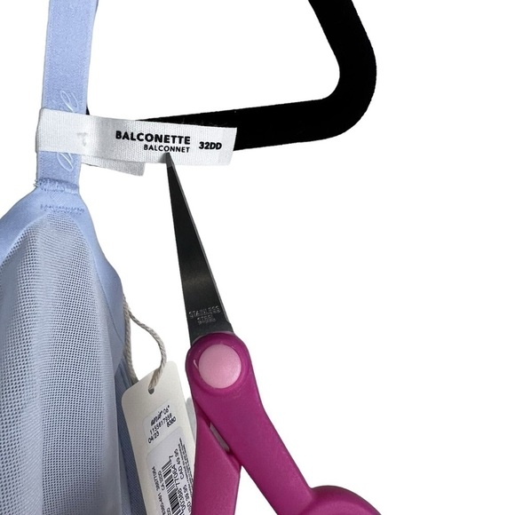 Aerie SMOOTHEZ Unlined Mesh Balconette Bra Eyelet Blue - Picture 8 of 9